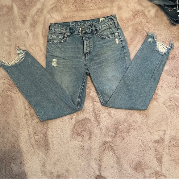 Free People Distressed Mid/High Rise Jeans - Picture 7 of 13